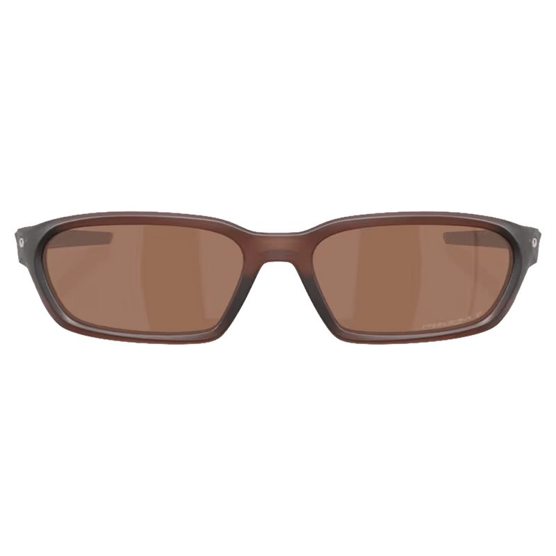 Front view of the Oakley Terraforma Sunglasses in Matte Rootbeer colourway, unisex's model