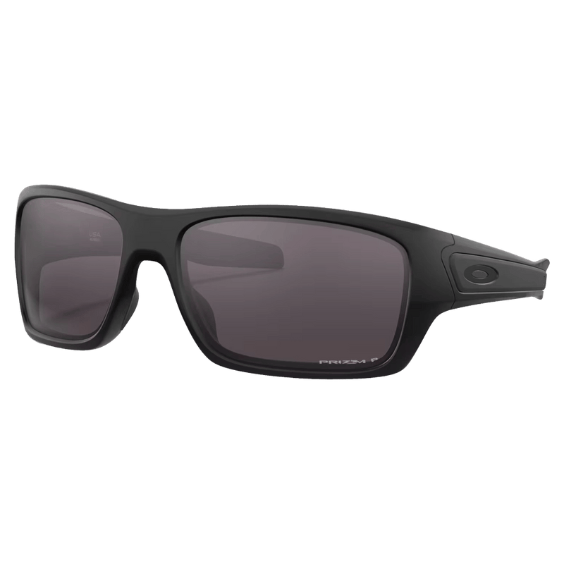 Main view of the Oakley Turbine Sunglasses in Matte Black colourway, unisex's model