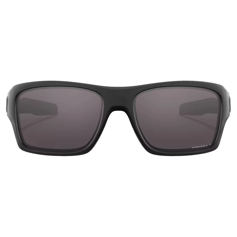 Front view of the Oakley Turbine Sunglasses in Matte Black colourway, unisex's model
