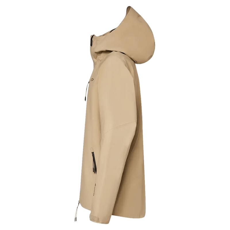 Side view of the Oakley Unbound Gore-Tex Shell 2.0 Ski Jacket in Pebble colourway, men's model