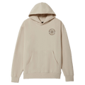 Front view of Brixton Oath V Hoodie in colour Bone.