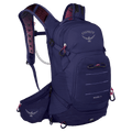Main view of the Osprey Raven 14 Hydration Bag in Deep Fig colourway, women model