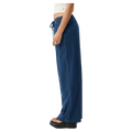 Side view of Afends Palmer Wide Leg Pants - Womens in colour Ink.