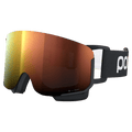 Main view of the Poc Nexal Goggles in Uranium Black colourway, unisex's model