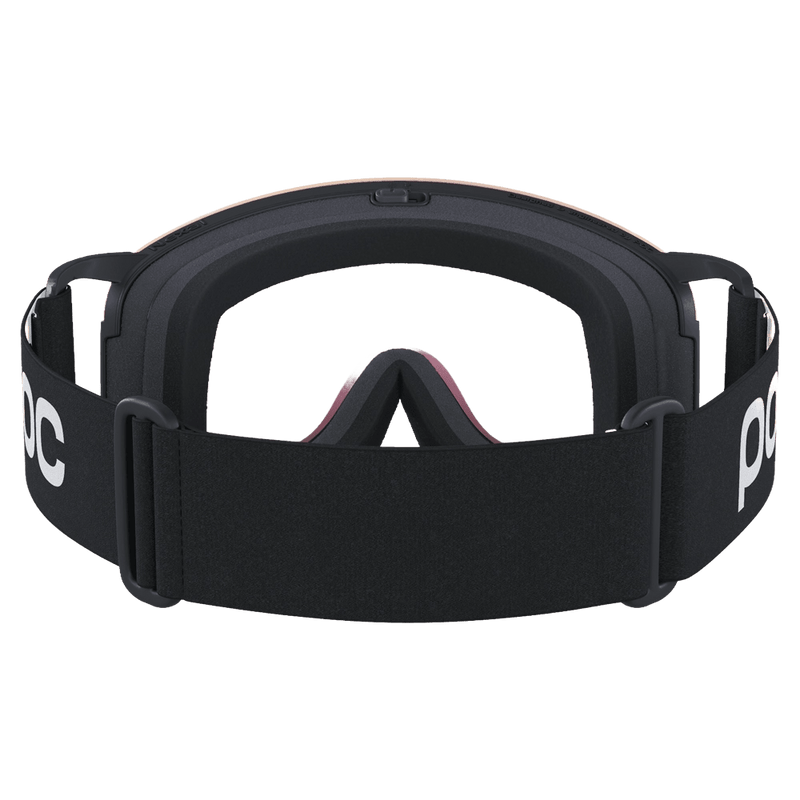 Back view of the Poc Nexal Goggles in Uranium Black colourway, unisex's model
