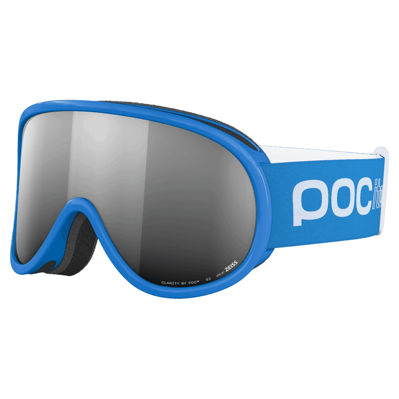 Main view of the Poc POCito Retina Goggles in Flourescent Blue colourway, kids's model