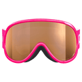 Front view of the Poc POCito Retina Goggles in Flourescent Pink colourway, kids's model