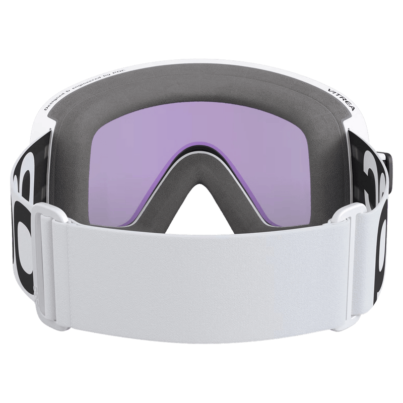 Back view of the Poc Vitrea Goggles in Hidrogen White colourway, unisex's model