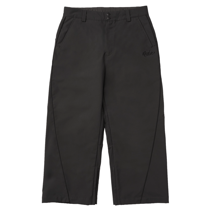 Front view of Resolve Baggy Track Ski Pants in colour Charcoal