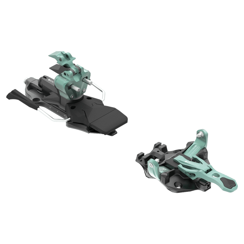 Front view of Aqua Green ATK Raider 11 Evo Ski Touring Bindings