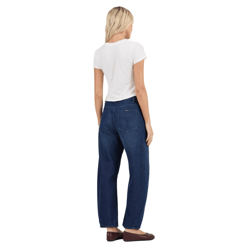 Back view of Rollas Arc Barrel Jeans - Womens in colour Murmur.