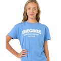 Detail image of the Rip Curl Surf Puff Relaxed Tee- Girl in Blue