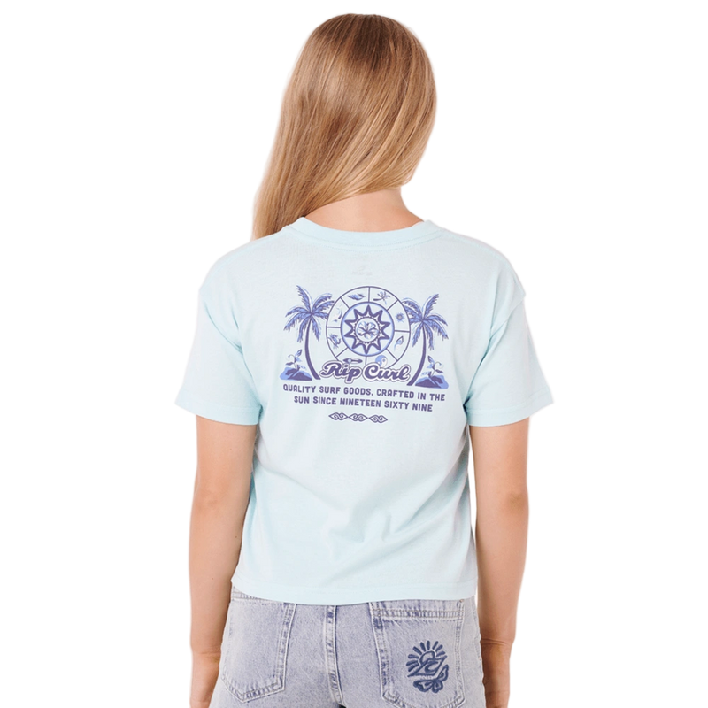 Back image of the Rip Curl Paradise Club Summer Tee-Girl in Bone