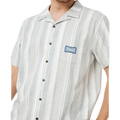 Detail image of the Rip Curl Mod Cali Stripe S/S Shirt in Bluefin