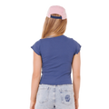 Back image of the Rip Curl Paradise Club Rib Tee - Girl in Washed Navy