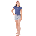 Full image of the Rip Curl Paradise Club Rib Tee - Girl in Washed Navy