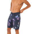 Lifestyle image of the Rip Curl Mirage Heritage Diamond shorts in Dark Navy