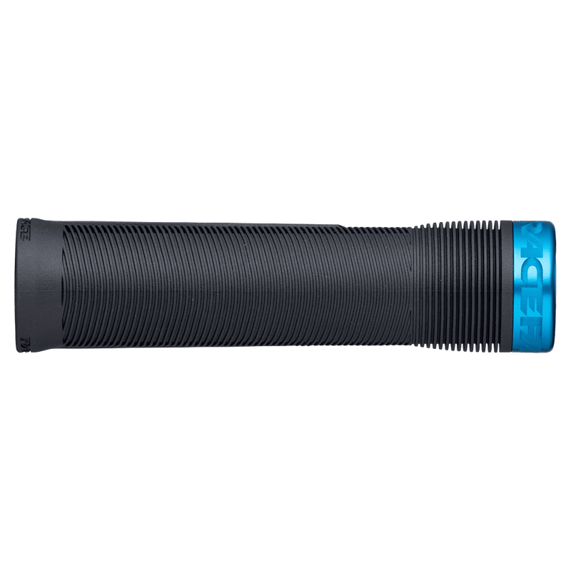 Main view of the Raceface Chester Grip in Turquoise colourway, unisex model