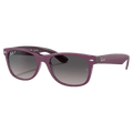 Main view of the Ray-Ban New Wayfarer Sunglasses in Matte Violet, Grey Gradiant lens, unisex model