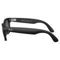Side view of the Ray-Ban Wayfarer Meta Gen 2 Sunglasses in Matte Black, Polar Gradient Graphite lens, unisex model