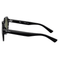 sIDE view of the RayBan Gina Sunglasses in Black, Dark Green Polar lens, unisex model