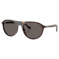 Main view of the RayBan RB2215 Sunglasses in Havana, Dark Grey lens, unisex model