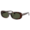 Main view of the RayBan RB2221 Sunglasses in Havana, Green lens, unisex model