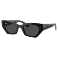 Main view of the RayBan Zena Sunglasses in Black colourway, unisex model