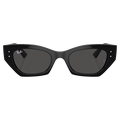 Front view of the RayBan Zena Sunglasses in Black colourway, unisex model