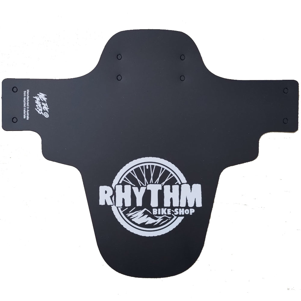 Rhythm logo black mud guard or fender.