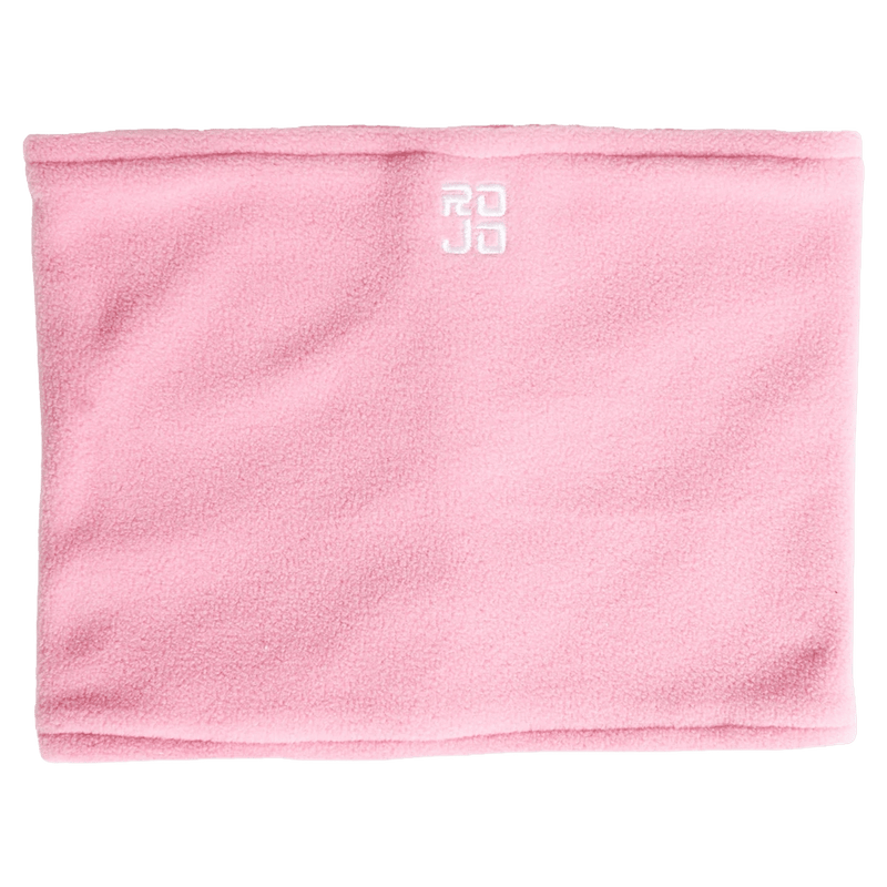 Main view of the Rojo Double Layer Neckwarmer, kids model, mauve