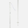 Rossignol Womens Electra Ski Pole in pure white throughout entire pole. Light Grey Rossignol branding on shaft