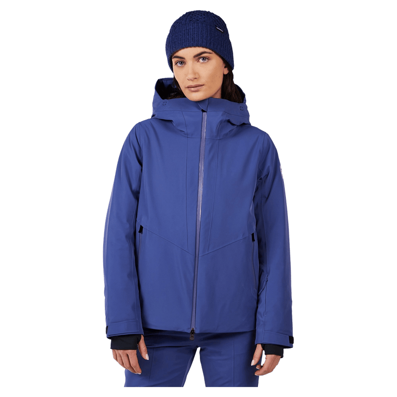 Front view of the Rossignol BLACKSIDE Jacket in FUTURE BLUE colourway, women model