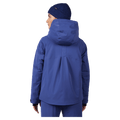 Back view of the Rossignol BLACKSIDE Jacket in FUTURE BLUE colourway, women model