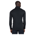 Back view of the Rossignol Blackside Half-Zip Fleece Top in Black colourway, men model