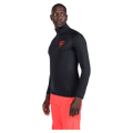 Side view of the Rossignol CLASSIQUE 1/2 ZIP Baselayer in Black colourway, men model