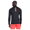 Back view of the Rossignol CLASSIQUE 1/2 ZIP Baselayer in Black colourway, men model
