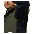 Vents view of the Rossignol Ciastel Ski Jacket in Olive Shadow colourway, men model