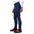 Side view of the Rossignol Genetys Pants in Dark Navy colourway, women model
