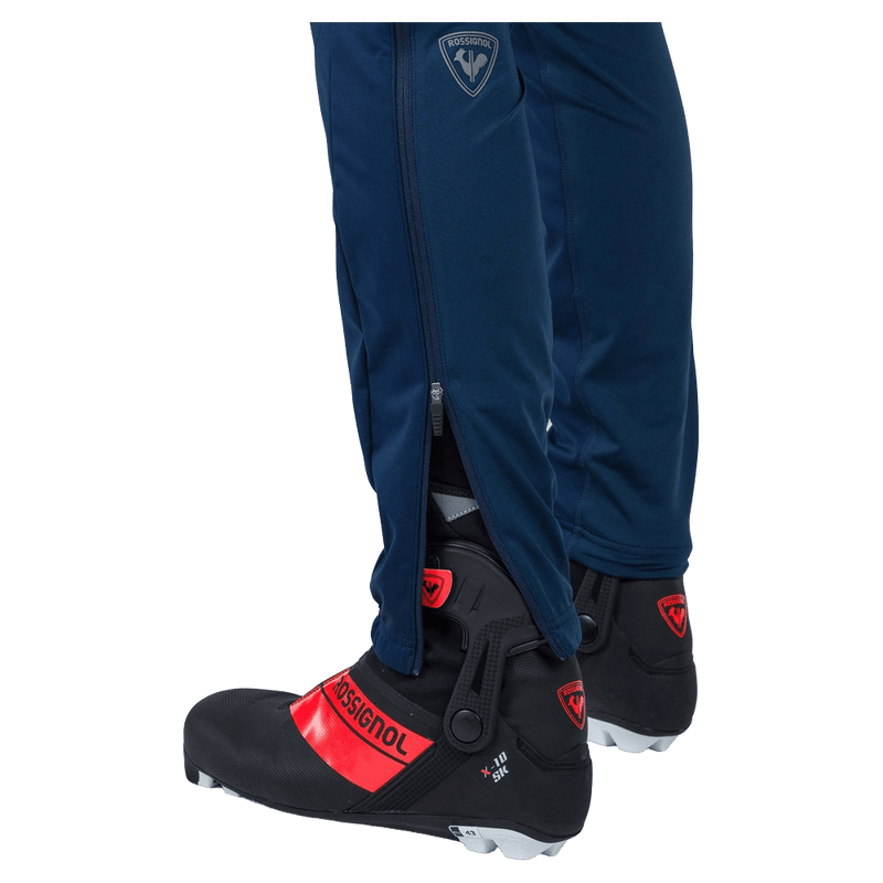 Detail view of the Rossignol Genetys Pants in Dark Navy colourway, unisex model