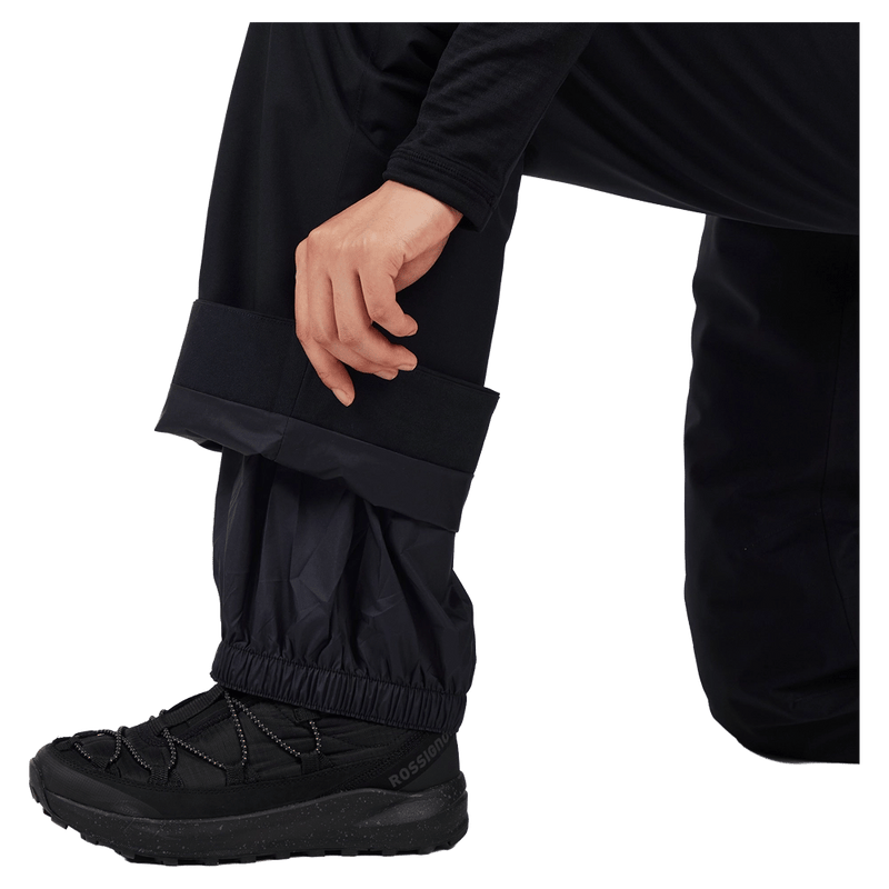 Detail view of the Rossignol Insulated Ski Pants in Black colourway, women model