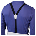 Suspenders view of the Rossignol Insulated Ski Pants in SOFT GREY colourway, men model