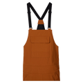 Detail view of the Rossignol Outerlimits Insulated Bib in DEEP CARAMEL colourway, women model