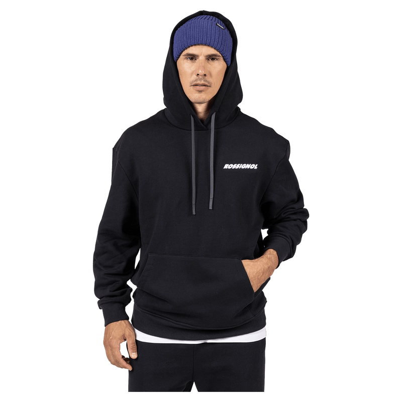 Front view of the Rossignol WATERFALL H RELAX Jumper in Balck colourway, men model