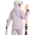 View of women in Roxy Wild Twist Snowboard Jacket - Womens in colour Nirvana.