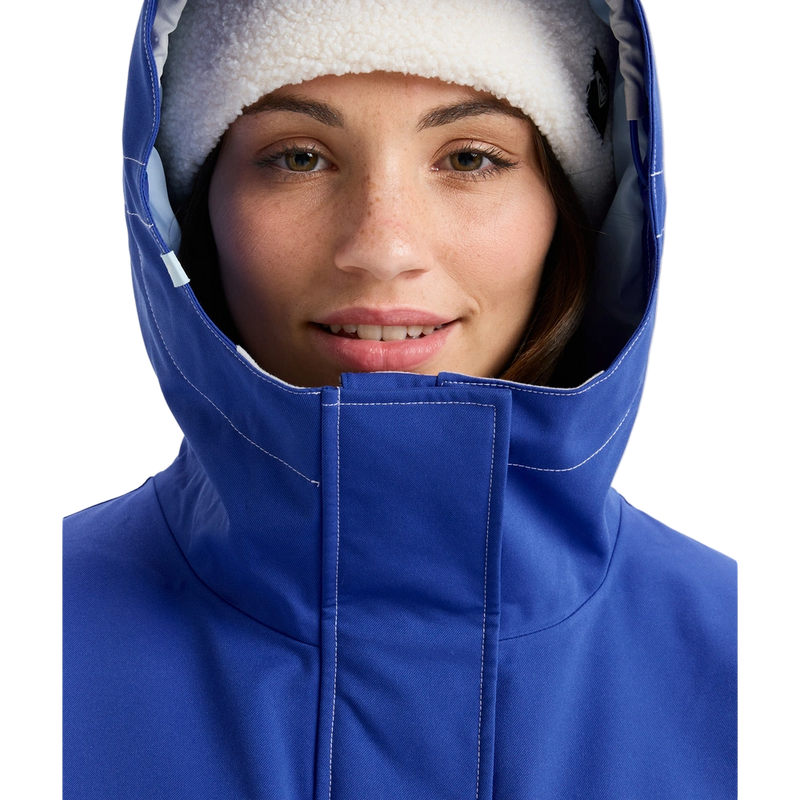 Detail image of the Chloe Kim Snowboard Jacket - Womens in Dazzling Blue