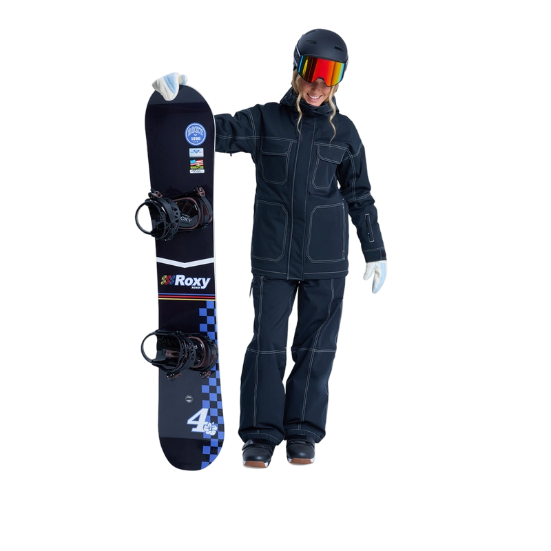Front image of the Chloe Kim Snowboard Jacket - Womens in True Black