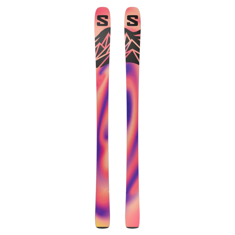 Bottom view of the SALOMON QST 94 Black Skis, 26/27 Unisex's model
