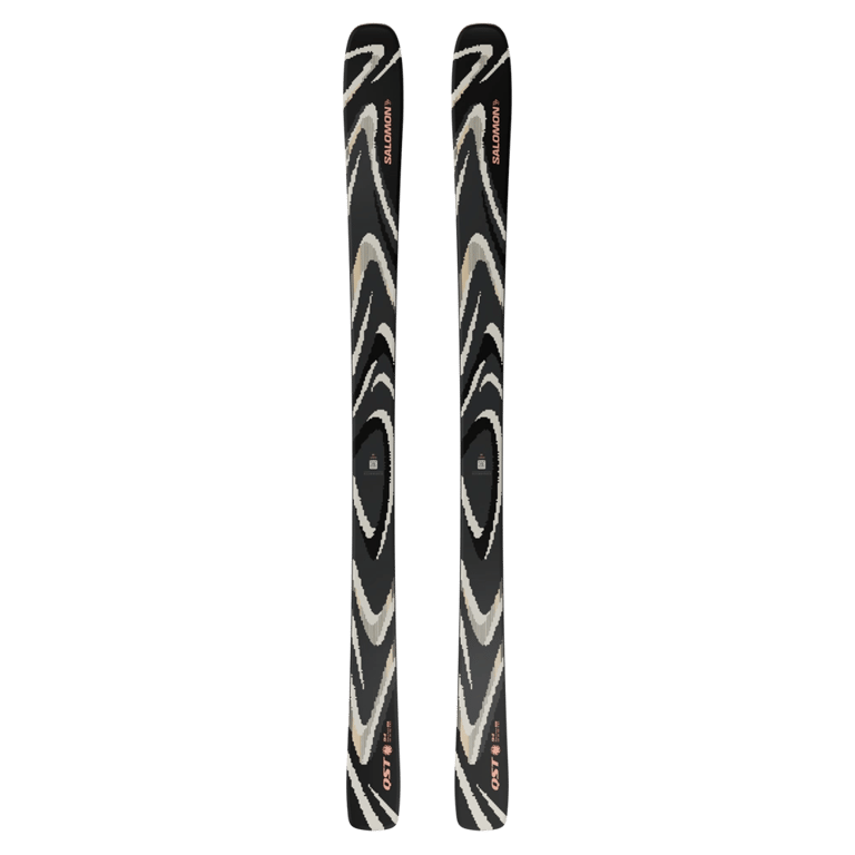 Top view of the SALOMON QST 94 Black Skis, 26/27 Unisex's model