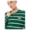 Close view of P.E Nation Spark LS Tee - Womens in colour Amazon Stripe.